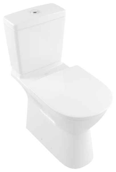 CombiPack O novo Vita avec cuvette à fond creux DirectFlush, réservoir avec mécanisme à touche ECO FLUSH chromé, alimentation latérale ou arrière, sortie horizontale réf. 4620H701