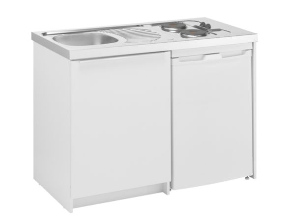 Meuble bas CLASSIK 120 cm 1 porte avec niche pour réfrigérateur 48 et 55 cm