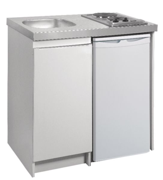 Meuble bas CLASSIK 90 cm 2 portes avec niche pour réfrigérateur 48 cm