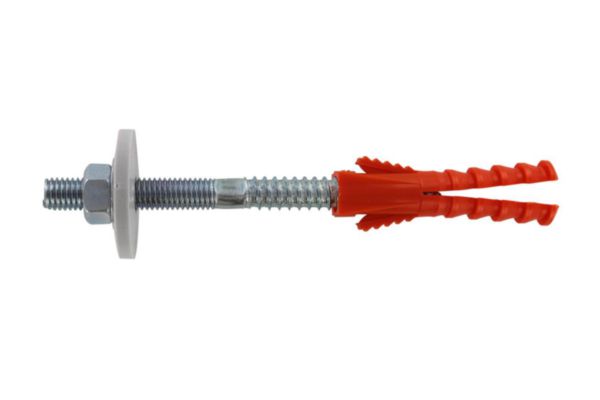 Fixation de paroi pleine Novipro vis 2 filets 10x120 rondelles plates 4 points d'ancrage