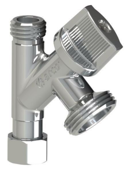 Robinet de machine à laver Conekta 3/8 mâle écrou tournant, 3/4 mâle réf 280010