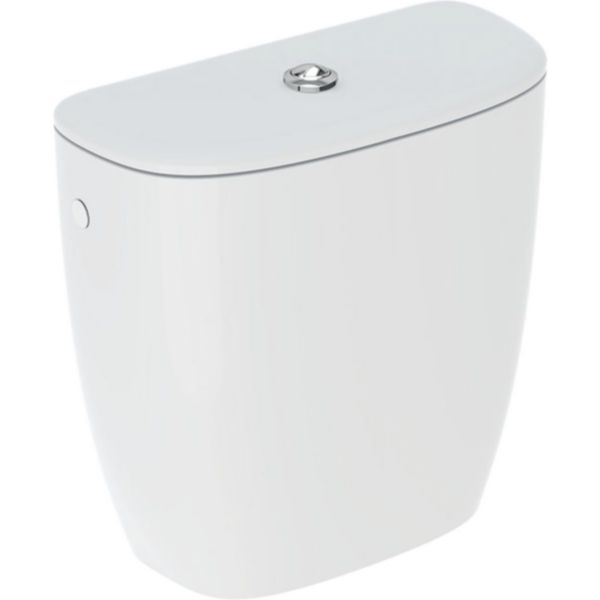 Image principale de Réservoir Bastia, équipé mécanisme silencieux GEBERIT classe acoustique 1, double-chasse 3 L/6 L à bouton poussoir chromé Réf. 00382510000640