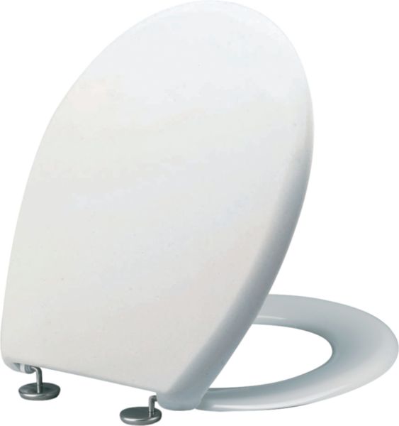Abattant Alterna Uniform blanc 46,5X37 cm 2 charnières inox
