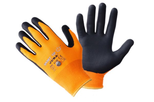 Gant compatible écran LE TACTILE enduit nitrile T9 Réf. 273-311-09-6