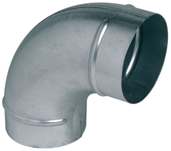 Coude 90 degrés galva diamètre 125mm Réf. C90D0125