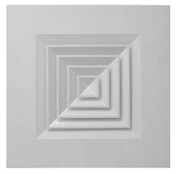 Diff plaf carre 4 voies blanc 225X225 EG 400, réf EG400 225X225