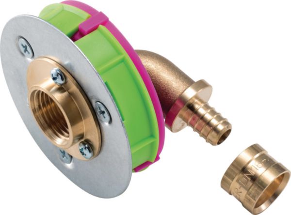 Kit STARFIX MONO à glissement D16 avec rosace en inox réf.0257RS