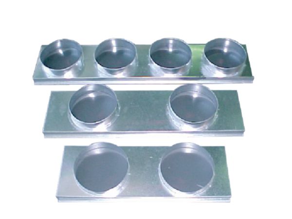Plénum de reprise isolé M1 taille S pour gainable CM18 / 24 N14 piquages 2 x 250 Réf PLREP-LG-S