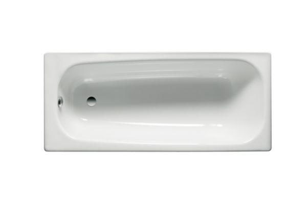 Baignoire acier Contesa 1200 mm, blanche, cuve seule, percée 1 trou D35 mm à gauche réf. A2121K6000