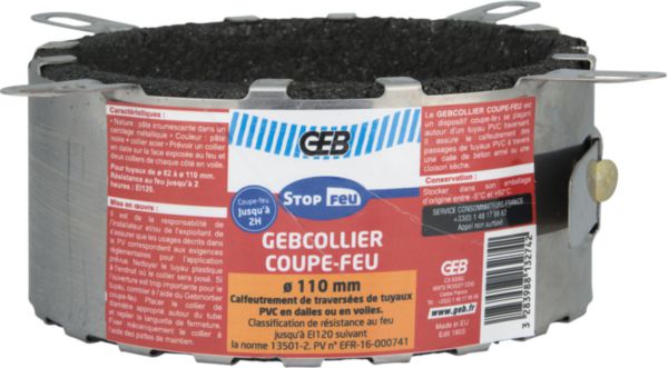 Gebcollier coupe feu 110mm Réf. 813274