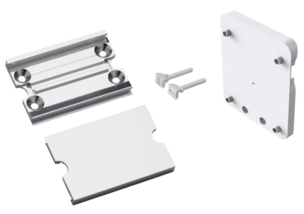 Platine de fixation complète avec cache anodisé réf. 44113