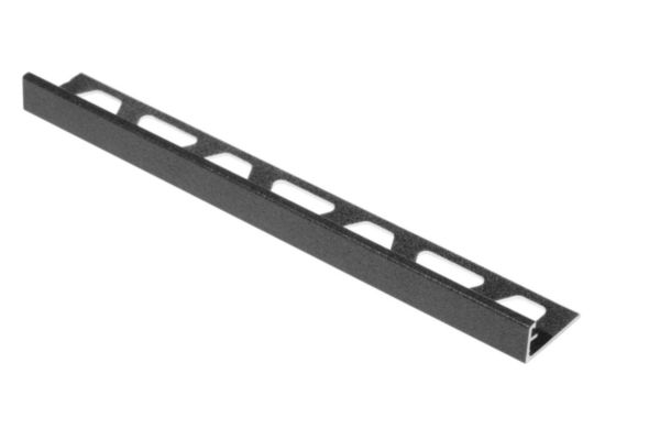 Profilé décoratif Schiene-TS en aluminium structurée gris anthracite hauteur 12,5 mm 2,5 m réf. A125TSDA