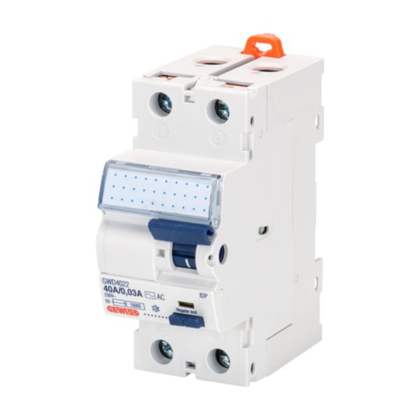 Interrupteur différentiel 2P 40A type AC/0,03 2 modules à vis Réf.GWD4022