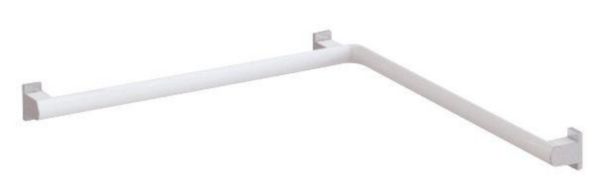 Barre d'angle 2 murs Arsis, Aluminium Epoxy Blanc réf. 049830
