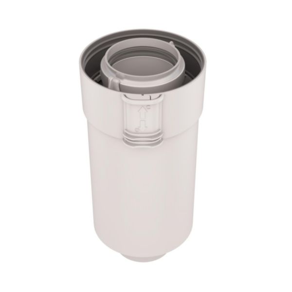 Conduit Sekurit 60 / 100 PPTL/PVC longueur 1000 mm, condensation Gaz/Fioul Blanc réf. 229303