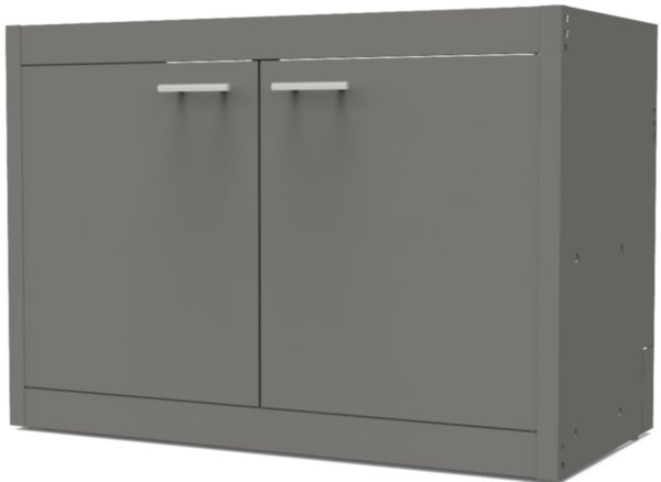 Meuble sous évier CLIPMETAL  COLOR 120 cm, Coloris Aluminium