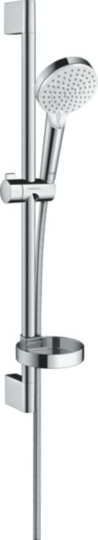 Ensemble barre de douche 65cm Crometta Vario 2 jets avec porte-savon 26553400