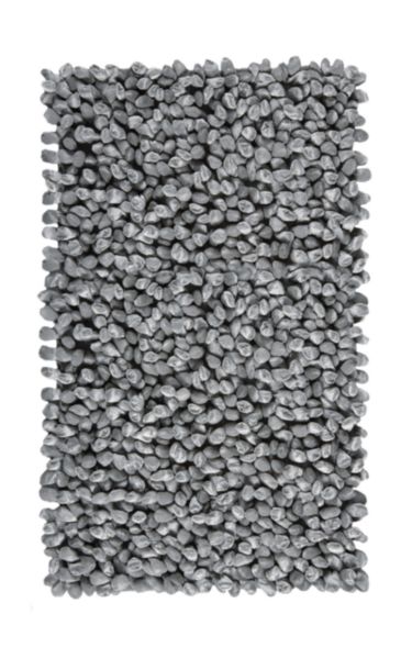 Tapis de bain ROCCA 60 x 100 cm gris argenté réf. ROCBMM-95