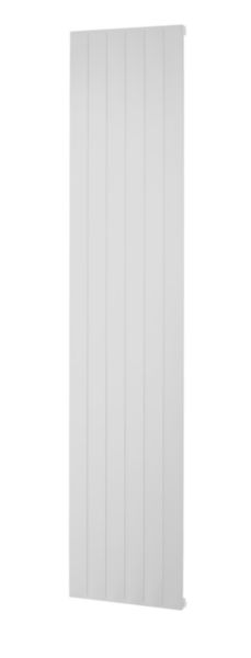Radiateur eau chaude Acova Planea vertical simple, puissance 745W (dT50), hauteur 2200 mm, largeur 350 mm, 5 éléments, raccordement excentré par le bas, Aller/Retour réversible, appareil réversible Haut/Bas, Blanc RAL 9016 Réf. PLH-220-035