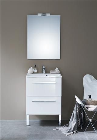 Meuble Alterna Concerto 60 cm 2 tiroirs blanc brillant