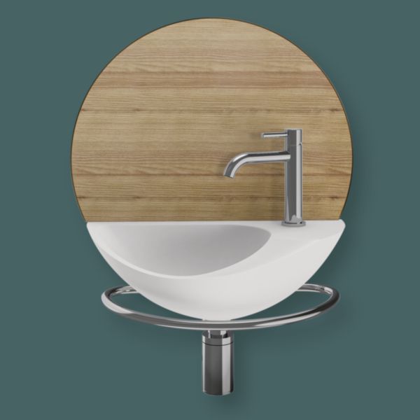 Lave-mains BULLI, Surface blanc polaire, sans trop plein, sans bonde réf. 114509100001