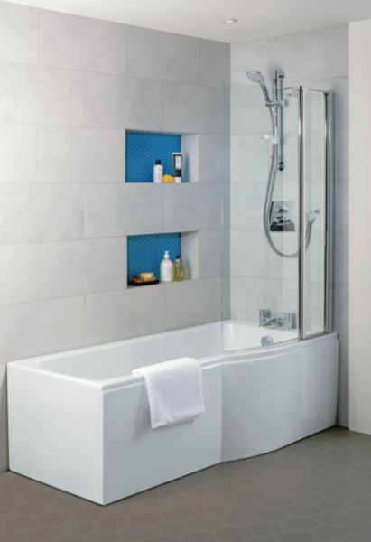 Pare bain avec volet pour Baignoire asymétrique Connect Air Réf. E1137EO