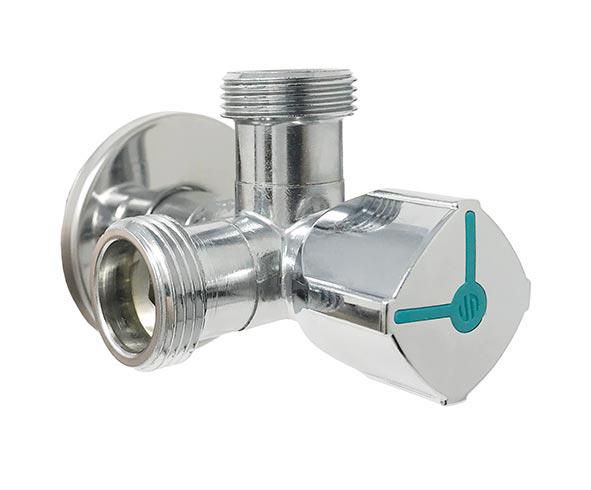 Robinet mal double 4 positions mâle/mâle 15X21/20X27 Réf.CQ4107