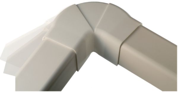 Angle apparent réglable pour goulotte blanche 80 x 60 mm Réf 0822PR-W