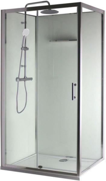 Paroi pour Cabine Alterna Concerto 2 accès de face porte pivotant 140 x 90 cm