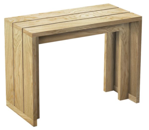 Banc en chêne brut Longueur 60 x Profondeur 30 x Hauteur 45 cm   Réf. 5.02.025