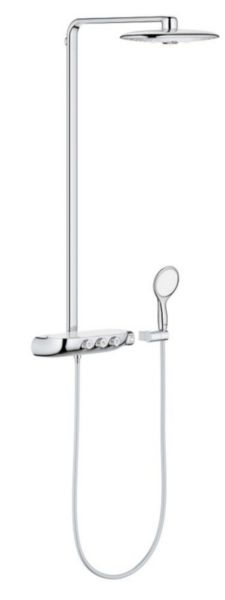 Colonne de douche avec mitigeur thermostatique Rainshower System SmartControl Duo 360 Blanc 26250LS0
