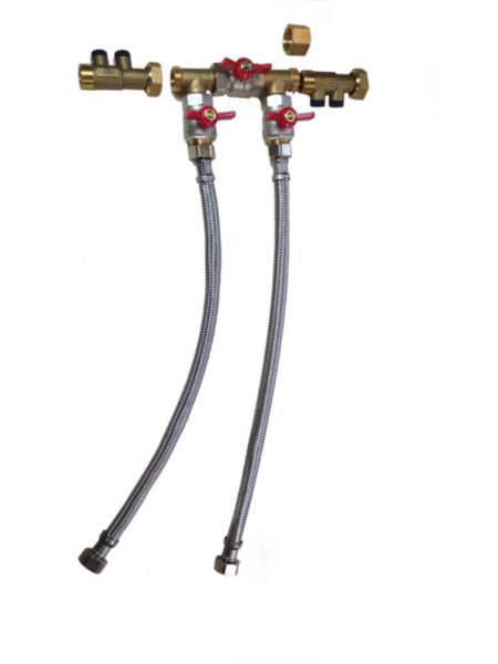 Iq15 kit alimentation standard adoux 3/4 : bypass 3/4 flexibles clapets a/r et ba + désinfectant Réf.IQ15KIT