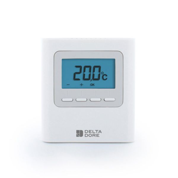 Thermostat d'ambiance radio X3D a affichage digital pour chauffage électrique Minor 1000 Réf : 6151058