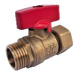 Mini-vanne d'arrêt MF 1/2'' avec écrou tournant grenaillé Réf 171-8F