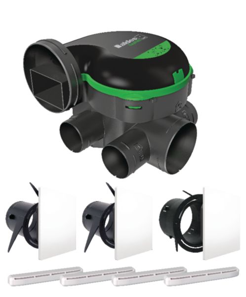 Image principale de Kit VMC simple flux EasyHOME PureAIR COMBLES Classic 3 grilles de ventilation ColorLINE 4 entrées d'air filtrantes AirFILTER Réf. 11033056