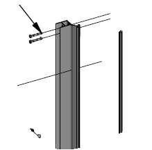 Profilé magnétique EI hauteur 1.9m argent poli P3129/ Réf. 1406000351