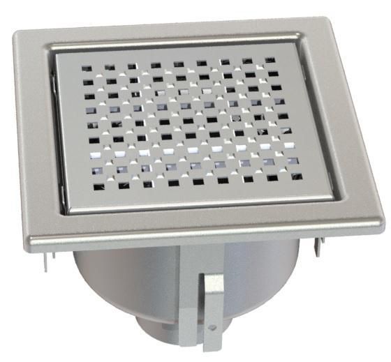 Siphon LIMATEC 200x200 sortie verticale 63 mm grille sécurité Réf. 2063ES