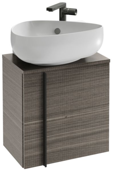 Meuble sous lave-mains 45 cm gauche chêne tranché réf. EB3045G-E73
