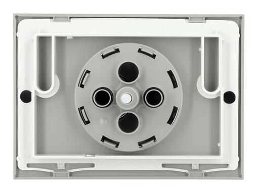 Plaque de commande 395 double volume 146 mm x 205 mm bouton rond chromé veloure Réf. 0709187