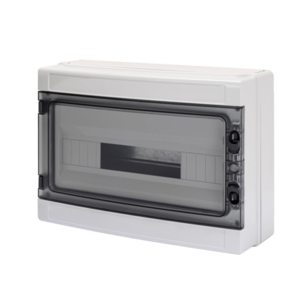 Coffret de distribution étanche en saillie - gris RAL 7035 - 18 modules - IP65 / IK09 - 410x285x140 mm Réf. GW40106BS