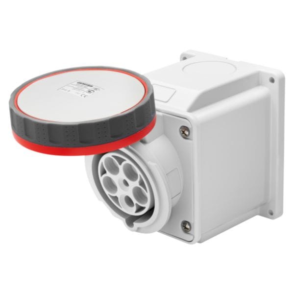 Socle de prise en saillie a 10° - ip67 - 3p+t 63a 380-415v 50/60hz - rouge - 6h - cablage a vis Réf / GW63452