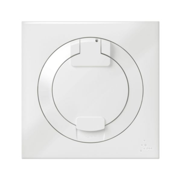 Legrand - prise de courant 2p+t à puits dooxie 16a ip44 livrée avec plaque carrée blanche et griffes Réf 600344