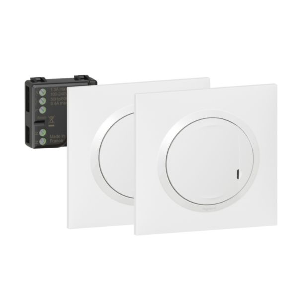 Legrand - prêt à poser dooxie créer un va-et-vient avec 2 commandes sans fil et 1 micromodule livré complet blanc Réf 600699