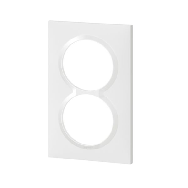 Legrand - plaque carrée spéciale dooxie 2 postes avec entraxe 57mm finition blanc Réf 600807