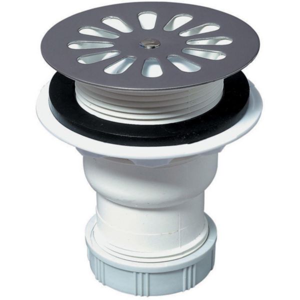 Bonde Altech plastique diamètre 60 verticale à grille débit 20 litres par minute