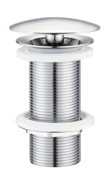 Bonde lavabo Altech champi écoulement libre sans trop plein chromé H100mm
