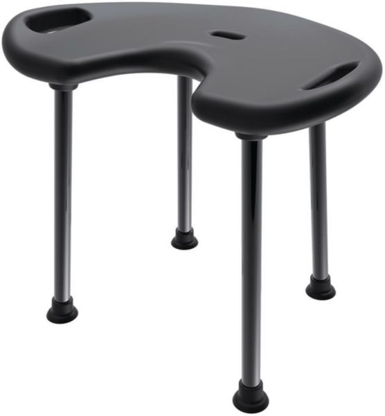 Cavere Tabouret de douche, en polyuréthane, noir Réf. 7844345