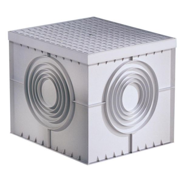 Chambre de tirage carree 550x550x520 - fond plat defoncable - couvercle a haute resistance Réf. DX59901
