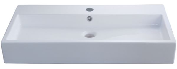 Vasque TANK 2 non émaillée à l'arrière, blanche L80x42x11cm   Réf. 6.02.031