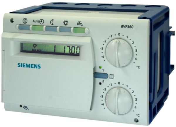 Régulateur chauffage programmable 2 circuits + ECS Réf RVP360 / S55370-C139